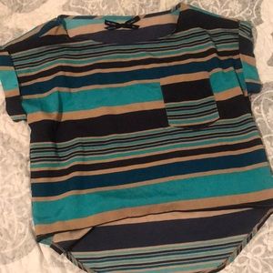 Ali & Kris, silk multi colored striped shirt